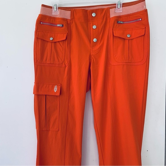 Coral polyester casual pants size L. - Picture 3 of 13